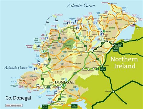 where is donegal ireland map